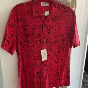 Triumph Men's Red Patterned Casual Shirt